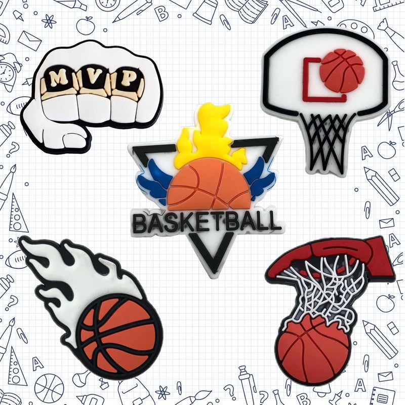 BULKITEM 25PCS Sports Shoe Decoration Charms,Basketball Soccer Baseball Golf Football Shoe Decoration Charms - Image 3